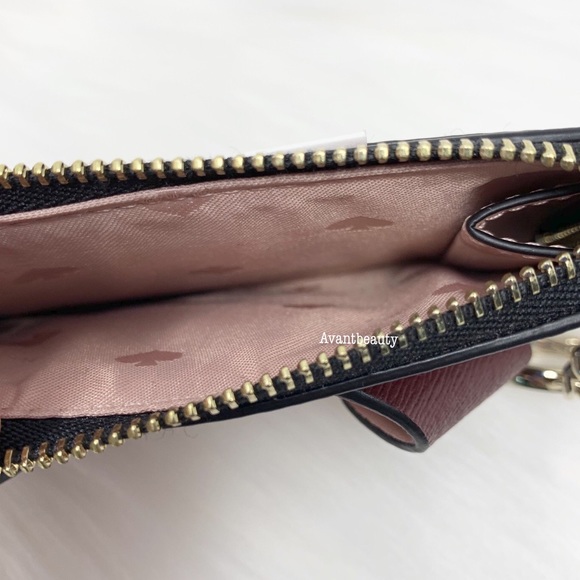 Kate spade floral pup medium L-zip card holder new - Picture 3 of 5